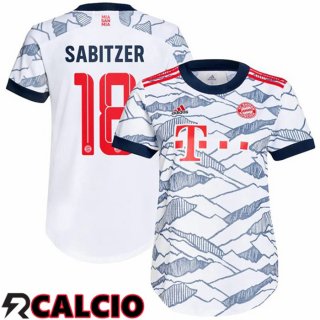 Terza Maglia Bayern Monaco (Sabitzer 18) Donna Terza Bianco 2021 2022