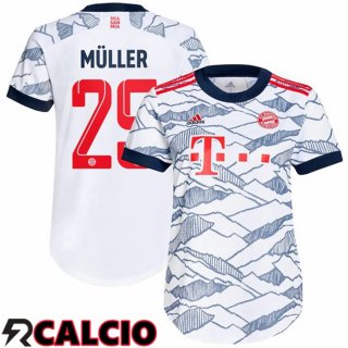 Terza Maglia Bayern Monaco (Müller 25) Donna Terza Bianco 2021 2022