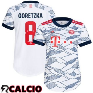 Terza Maglia Bayern Monaco (Goretzka 8) Donna Terza Bianco 2021 2022