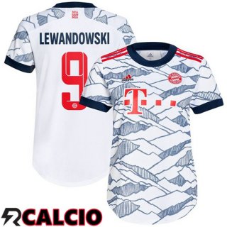 Terza Maglia Bayern Monaco (Lewandowski 9) Donna Terza Bianco 2021 2022
