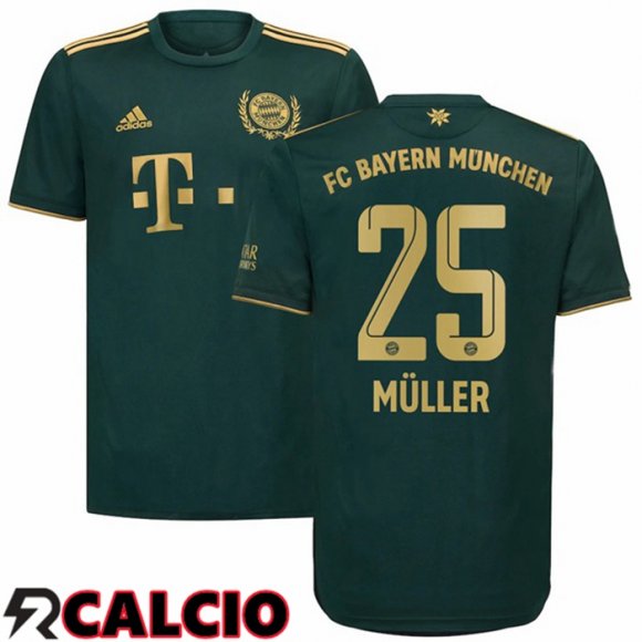 Quarto Maglia Bayern Monaco (Müller 25) Verde 2021 2022