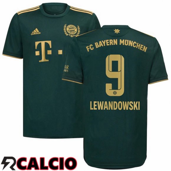 Quarto Maglia Bayern Monaco (Lewandowski 9) Verde 2021 2022
