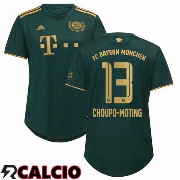 Quarto Maglia Bayern Monaco (Choupo-Moting 13) Donna Verde 2021 2022