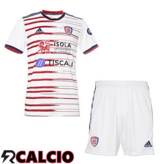 Seconda Maglia Cagliari Calcio Bambino Bianco 2021 2022