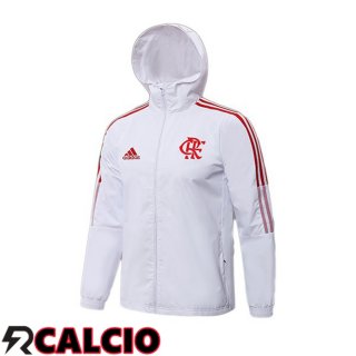 Giacca Con Cappuccio Flamengo Bianco 2021/2022