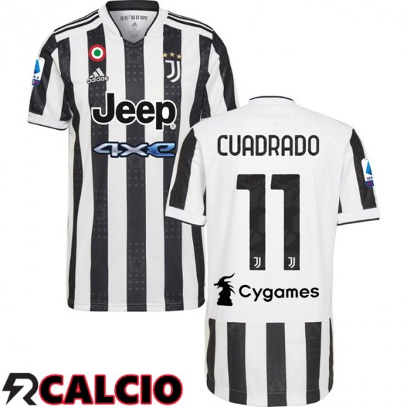 Prima Maglia Juventus (CUADRADO 11) NeR2/Bianco 2021/2022  Prima Maglia Juventus (CUADRADO 11) NeR2/Bianco 2021/2022