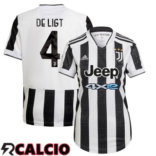 Prima Maglia Juventus (De Ligt 4) Donna NeR2/Bianco 2021/2022