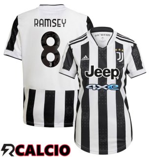 Prima Maglia Juventus (Ramsey 8) Donna NeR2/Bianco 2021/2022
