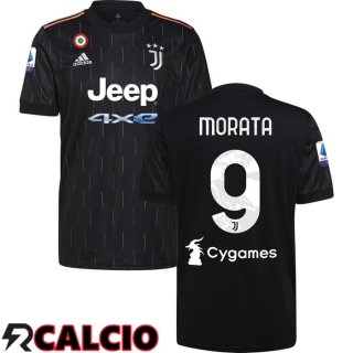 Seconda Maglia Juventus (MORATA 9) Nero 2021/2022  Seconda Maglia Juventus (MORATA 9) Nero 2021/2022