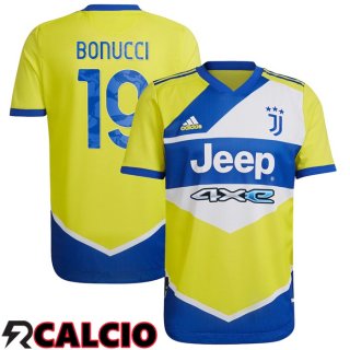Terza Maglia Juventus (Bonucci 19) Terza Giallo 2021/2022  Terza Maglia Juventus (Bonucci 19) Terza Giallo 2021/2022