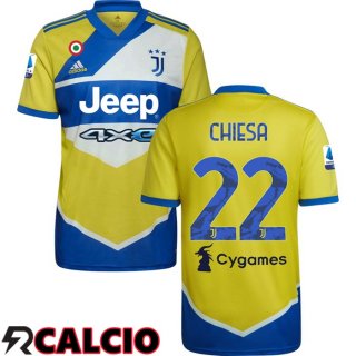 Terza Maglia Juventus (CHIESA 22) Terza Giallo 2021/2022  Terza Maglia Juventus (CHIESA 22) Terza Giallo 2021/2022
