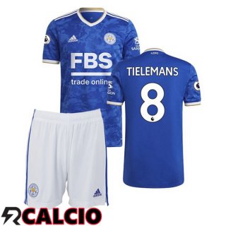 Prima Maglia Leicester City (TIELEMANS 8) Bambino Blu 2021 2022  Prima Maglia Leicester City (TIELEMANS 8) Bambino Blu 2021 2022