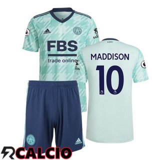 Seconda Maglia Leicester City (MADDISON 10) Bambino Verde 2021 2022  Seconda Maglia Leicester City (MADDISON 10) Bambino Verde 2021 2022