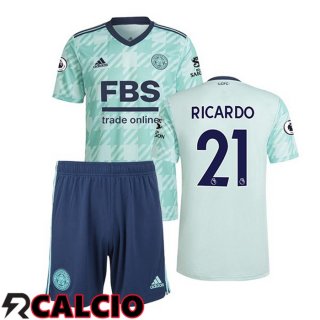 Seconda Maglia Leicester City (RICARDO 21) Bambino Verde 2021 2022  Seconda Maglia Leicester City (RICARDO 21) Bambino Verde 2021 2022