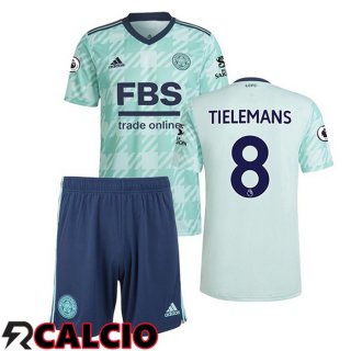Seconda Maglia Leicester City (TIELEMANS 8) Bambino Verde 2021 2022  Seconda Maglia Leicester City (TIELEMANS 8) Bambino Verde 2021 2022