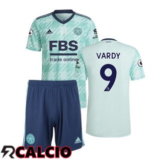 Seconda Maglia Leicester City (VARDY 9) Bambino Verde 2021 2022  Seconda Maglia Leicester City (VARDY 9) Bambino Verde 2021 2022