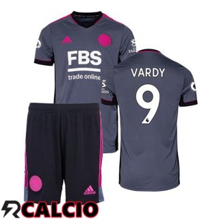 Terza Maglia Leicester City (VARDY 9) Bambino Terza Grigio 2021 2022  Terza Maglia Leicester City (VARDY 9) Bambino Terza Grigio 2021 2022