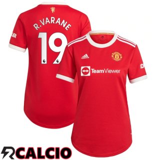 Prima Maglia Manchester United (R.Varane 19) Donna Rosso 2021/2022  Prima Maglia Manchester United (R.Varane 19) Donna Rosso 2021/2022