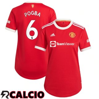 Prima Maglia Manchester United (POGBA 6) Donna Rosso 2021/2022  Prima Maglia Manchester United (POGBA 6) Donna Rosso 2021/2022
