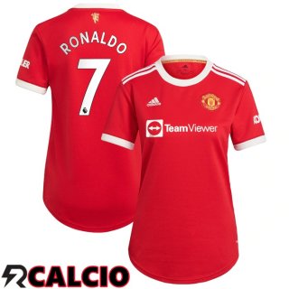 Prima Maglia Manchester United (RONALDO 7) Donna Rosso 2021/2022  Prima Maglia Manchester United (RONALDO 7) Donna Rosso 2021/2022