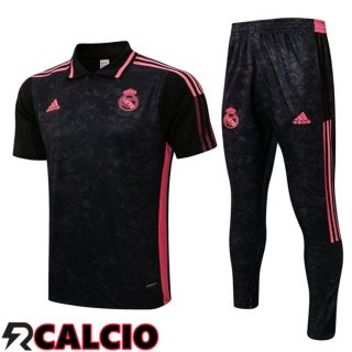 Maglia Polo Real Madrid + Pantaloni Nero 2021/2022  Maglia Polo Real Madrid + Pantaloni Nero 2021/2022