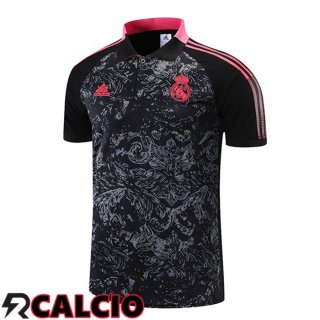 Maglia Polo Real Madrid Nero 2021/2022  Maglia Polo Real Madrid Nero 2021/2022