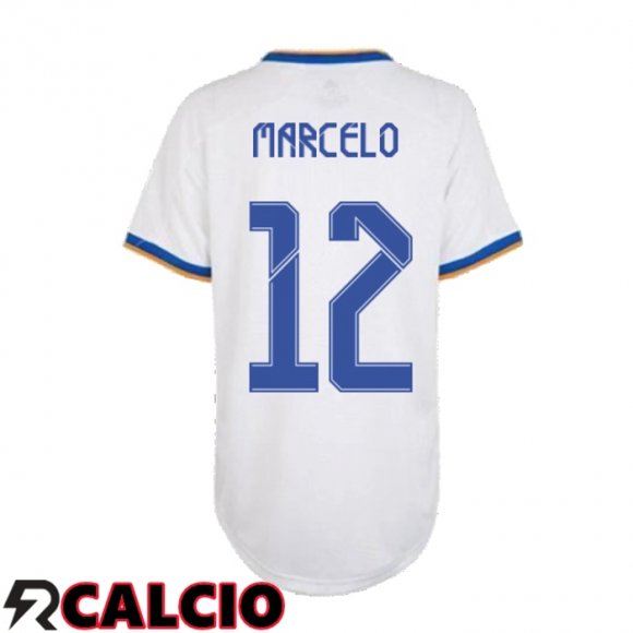 Prima Maglia Real Madrid (MARCELO 12) Donna Bianco 2021/2022  Prima Maglia Real Madrid (MARCELO 12) Donna Bianco 2021/2022