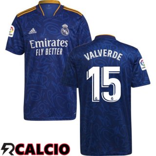 Seconda Maglia Real Madrid (VALVERDE 15) Blu 2021/2022