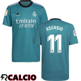 Terza Maglia Real Madrid (ASENSIO 11) Terza Blu Verde 2021/2022  Terza Maglia Real Madrid (ASENSIO 11) Terza Blu Verde 2021/2022