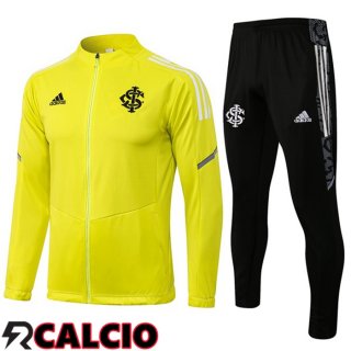 Insieme Tuta Calcio - Giacca SC Internacional Giallo 2021/2022  Insieme Tuta Calcio - Giacca SC Internacional Giallo 2021/2022