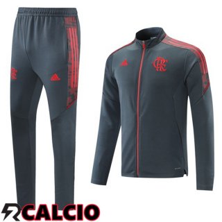 Insieme Tuta Calcio - Giacca Flamengo Grigio 2021/2022
