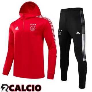 Giacca Con Cappuccio Tuta Calcio AFC Ajax Rosso 2021/2022