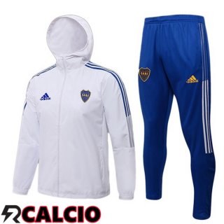 Giacca Con Cappuccio Tuta Calcio Boca Juniors Bianco 2021/2022  Giacca Con Cappuccio Tuta Calcio Boca Juniors Bianco 2021/2022