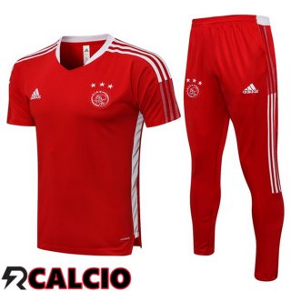 T Shirt Allenamento AFC Ajax + Pantaloni Rosso 2021/2022