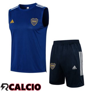 Canotta Allenamento Boca Juniors + Pantalonicini Blu 2021/2022