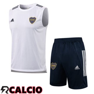 Canotta Allenamento Boca Juniors + Pantalonicini Bianco 2021/2022
