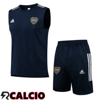 Canotta Allenamento Boca Juniors + Pantalonicini Blu Royal 2021/2022