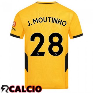 Prima Maglia Wolves (J. MOUTINHO 28) Giallo 2021 2022  Prima Maglia Wolves (J. MOUTINHO 28) Giallo 2021 2022