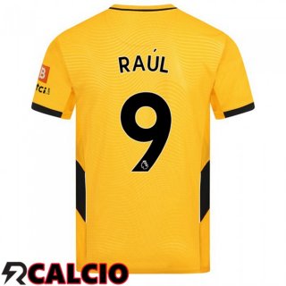 Prima Maglia Wolves (RAUL 9) Giallo 2021 2022  Prima Maglia Wolves (RAUL 9) Giallo 2021 2022