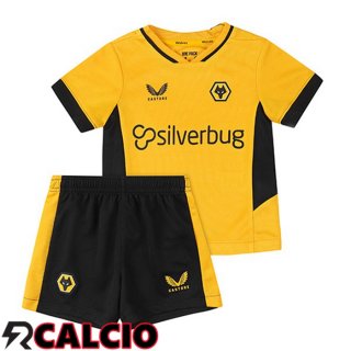 Prima Maglia Wolves Bambino Giallo 2021 2022