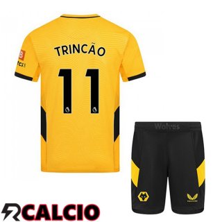 Prima Maglia Wolves (TRINCÃO 11) Bambino Giallo 2021 2022
