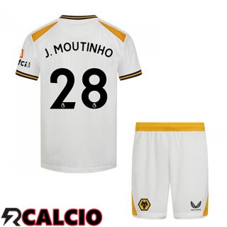 Terza Maglia Wolves (J. MOUTINHO 28) Bambino Terza Bianco 2021 2022