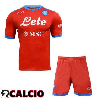 Quarto Maglia SSC Napoli Bambino Rosso 2021 2022