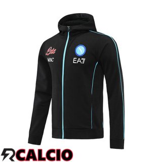 Giacca Con Cappuccio SSC Napoli Nero 2021 2022  Giacca Con Cappuccio SSC Napoli Nero 2021 2022