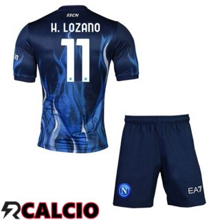 Terza Maglia SSC Napoli (Lozano 11) Bambino Terza Blu 2021 2022