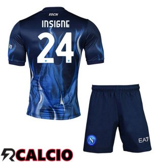 Terza Maglia SSC Napoli (Insigne 24) Bambino Terza Blu 2021 2022