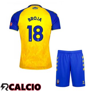 Seconda Maglia Southampton FC (BROJA 18) Bambino Giallo 2021 2022