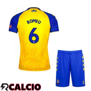 Seconda Maglia Southampton FC (ROMEU 6) Bambino Giallo 2021 2022