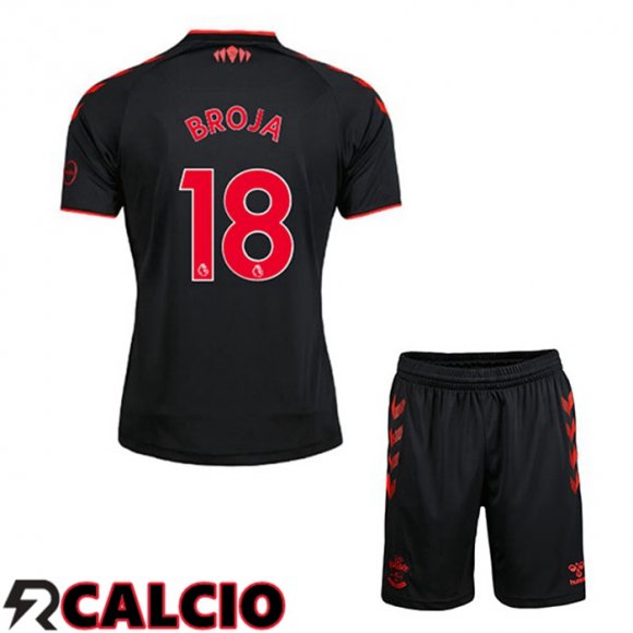 Terza Maglia Southampton FC (BROJA 18) Bambino Terza Nero 2021 2022