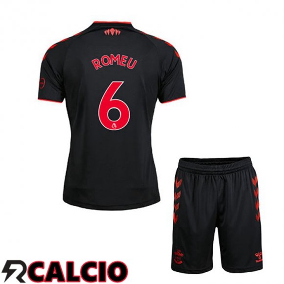 Terza Maglia Southampton FC (ROMEU 6) Bambino Terza Nero 2021 2022